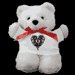 teddy bear with gothic heart
