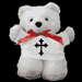 teddy bear with gothic cross