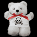 teddy bear with skull